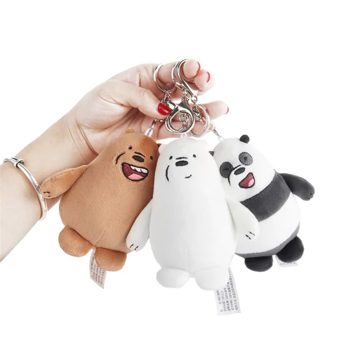 We Bare Bears Anime Plush Toys Pendant Grizzly Panda Ice Bear Keychain Key  Ring Stuffed Dolls Plushies Figures Key Chain Gifts | Lazada PH