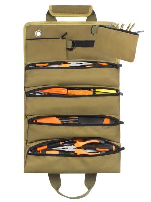 【CW】 WESSLECO Multi-Purpose Hardware with Detachable Roll Up Electrician Tools Organizer