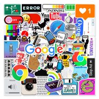 10/30/50pcs Cartoon Programming 404 Network Error Graffiti Stickers DIY Laptop Motorcycle Car Computer Waterproof Sticker Decals