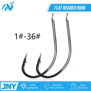 50pcs Fishing Hooks Set Barbed Pipe and Flat Hook Handle High