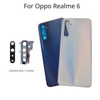 เคสสำหรับ Realme ด้านหลังใหม่6 RMX2001ฝาหลังปิดโทรศัพท์ชิ้นส่วนอะไหล่ปลอกหุ้มช่องหลังแผงพร้อมเลนส์กล้องถ่ายรูป