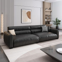 TATA HOME โชฟาหนังแท้ Italian minimalist leather office sofa Piano key Modern Minimalist โซฟาหนังวัวแท้ในห้องนั่งเล่น Leisure Business