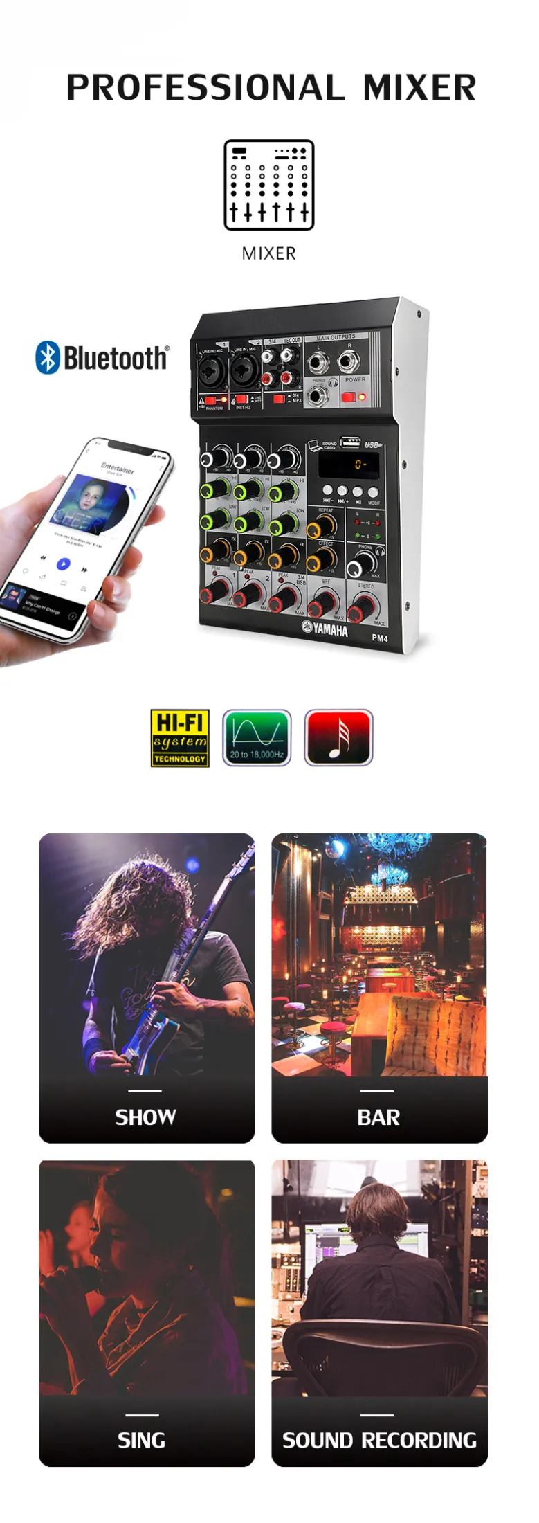 Warranty Mixer Yamaha Pm4 Pm4 Mic Mixer Sound Audio System Bluetooth Dsp Usb 4 Channel Mini Warranty Mixer Yamaha Pm4 Pm4 Mic Mixer Sound Audio System Bluetooth Dsp Usb 4 Channel Mini