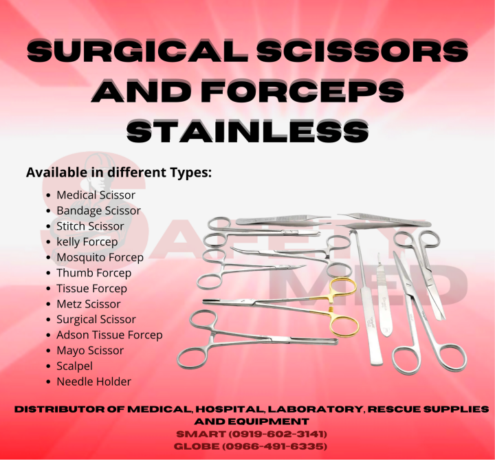 SURGICAL SCISSORS AND FORCEPS STAINLESS( Surgical Scissor, Bandage