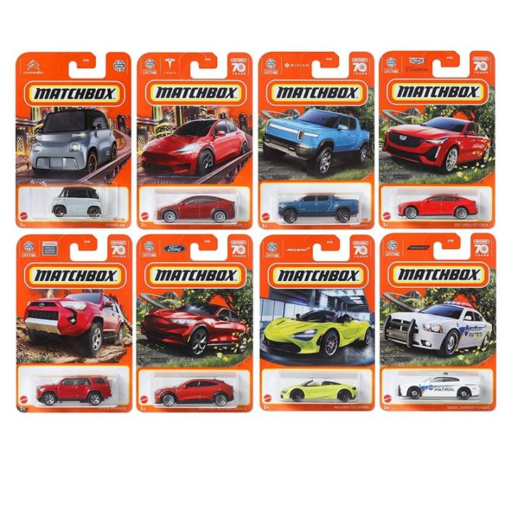 กล่องจับคู่รถยนต์-diecast-1-64ยานพาหนะครบรอบ70th-ฟอร์ดมัสแตงนิสสันเด็กของเล่นเด็กผู้ชายวันเกิด