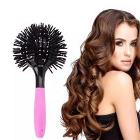 ☫✜ NEW Hot Japan 3D Bomb Curl Hair Brush Ball Styling Massage Comb Spherical Comb Detangling Resistant Hair Heat X8K7