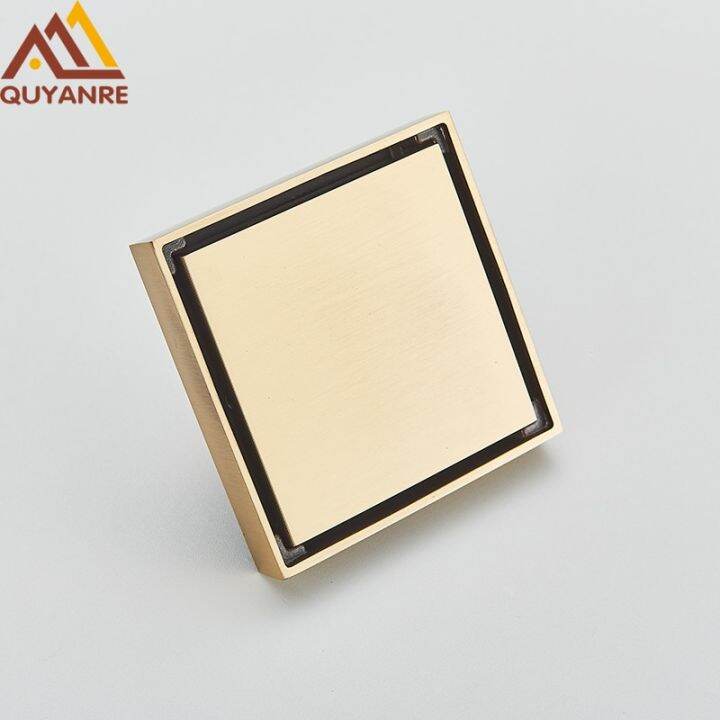 quyanre-brushed-gold-square-invisible-bathroom-floor-drain-waste-grate-shower-drain-black-floor-drain-tile-insert-drain-by-hs2023