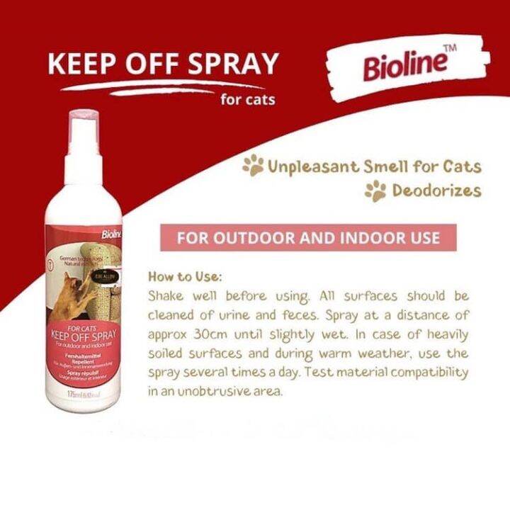 Bioline Keep Off Spray Cat Repellent 175ml Lazada