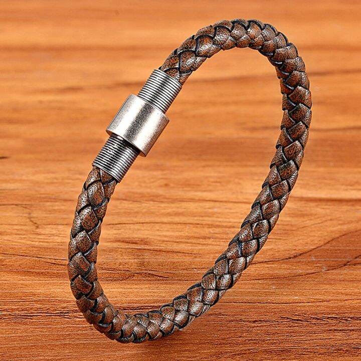 tyo-simple-design-stainless-steel-leather-bracelets-for-men-fashion-wrap-braided-handmade-bangle-male-charm-jewelry-wholesale