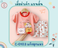 เสื้อผ้าเด็ก ชุดลำลอง ลายลูกแมว (0-3ขวบ)