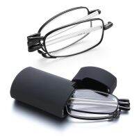 Hot Fashion MINI Design Reading Glasses Men Women Folding Small Glasses Frame Black Metal Glasses With Original Box Portable