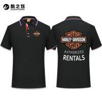 High quality stock Harley motorcycle shop custom work clothes short sleeve IRON883/1200 STREET750 DYNA Fat bob 114 FORTY-EIGHT street bob BREAKOUT GLIDE SOFTAIL ULTRA Limited Sportster outdoor riding POLO shirt T-shirt