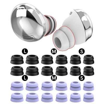 6 Pairs Silicone Ear Tips For Samsung Galaxy Buds Pro Eartips Buds 2 TWS Wireless Noise Reduction Tips Anti-drop Double Flange