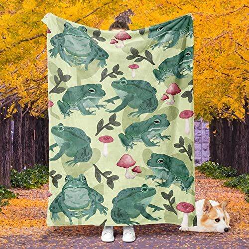 2023 Frog Blanket Plush Bedding Cartoon Frogs Animal Soft Cozy Warm