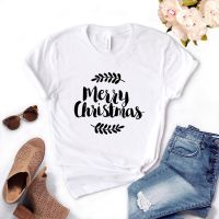 【cw】 Women Short Sleeve O Neck Loose TLadiesCausal Tee ShirtWomen T ShirtChristmasPrint Tshirt