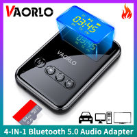 VAORLO 4 In 1บลูทูธ5.0อะแดปเตอร์เสียง3.5มม. RCA รองรับแจ็คสเตอริโอ TF การ์ด FM โหมดการเล่นจอแสดงผลแอลอีดีตัวรับเครื่องส่งสัญญานภาพจากกล้องไปยังอุปกรณ์พกพาแบบไร้สายสำหรับรถยนต์ T V PC