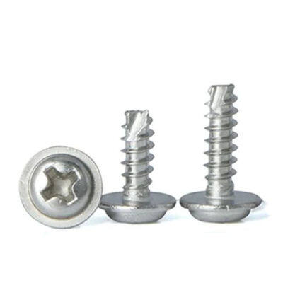 50pcs M1.9 Round head pad Flat tail self tapping Phillips screw Cross Countersunk heads self-attack bolt 4mm-10mm Length