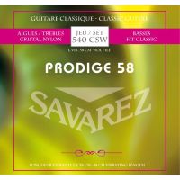 Savarez 540CSW Prodige 58 (wound G 3rd String) สายสำหรับกีตาร์ Scale Length 580mm ถึง 640mm, SET Normal Tension