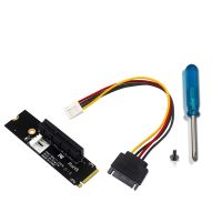 NGFF M.2 to PCI-E 4X Riser Card M2 M Key to PCIe X4 Adapter with LED Indicator SATA Power Riser for Bitcoin Miner Mining