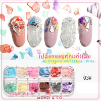 พร้อมส่งทุกวัน อะไหล่ติดเล็บ NEW SERIES  เปลือกหอย อุปกรณ์แต่งเล็บ อะไหล่แต่งเล็บ DIY  Nail Irregular Sea Shell 3D Charm Nail Art Decoration Slice DIY