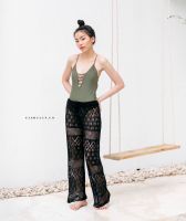 Fashfact.co กางเกงตาข่าย กางเกงไหมพรม กางเกงใส่ไปทะเล #ffp002 Bella KNIT TROUSERS