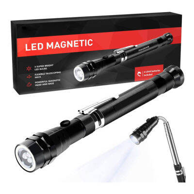 3LED ไฟฉายแม่เหล็กโค้งที่จะเสาอากาศ Light,Magnetic Telescopic Picker