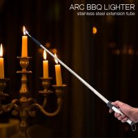 ▲♣№ 70cm Length Adjustable USB Lighter Plasma Pulse Strong Arc Rechargeable Kitchen Barbecue Candle Windproof Lighter