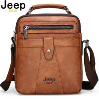 JEEP BULUO New Classic Crossbody Shoulder Bag For 9.7 Big Size Men Messenger Bags High Quality Mens Leather Tote Handbag