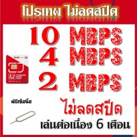 โปรเทพ 10 - 4 - 2 Mbps ไม่ลดสปีด เล่นไม่อั้น แถมฟรีเข็มจิ้มซิม จ้าา