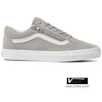 VANS OLD SKOOL ZIP SUEDE DRIZZLE BLANC DE BLANC  (สินค้ามีประกันแท้)