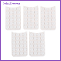 JointFlowers แผ่นแบบดูดติดซิลิโคนสองด้านสำหรับติดโทรศัพท์มือถือแผ่นติดยางซิลิโคนกาวด้านหลังจุกดูด5ชิ้น