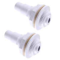 2Pcs Above Ground Pool Complete Return Jet Fitting Gasket &amp; 1-1/2Inch Male Hose Adapter &amp; Nut 3/4Inch Eyeball Outlet