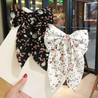 Polka Dot พิมพ์ดอกไม้คลิปผมผู้หญิง Daisy กิ๊บติดผมรูปโบว์ Pastoral Retro สไตล์ Barrettes ขนาดใหญ่กิ๊บติดผมผูกโบว์เครื่องประดับผม