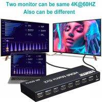 4K 60Hz HDMI 2.0 6X2เมทริกซ์6 IN 2ออกเครื่องกระจายสัญญาณ HDMI 4X2 HDMI Matrix ตัวแปลงวิดีโอสำหรับ PS4 Xbox พีซีไปยังทีวีจอแสดงผลคู่