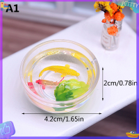 ? JCTTTY ? 1pcs dollhouse จำลองขนาดเล็ก KOI goldfish Bowl DIY อุปกรณ์เสริมของเล่น