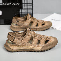 【CW】Golden Sapling Summer Loafers Breathable Mens Outdoor Sandals Fashion Platform Shoes Classics Men Casual Flats Mountain Sandals