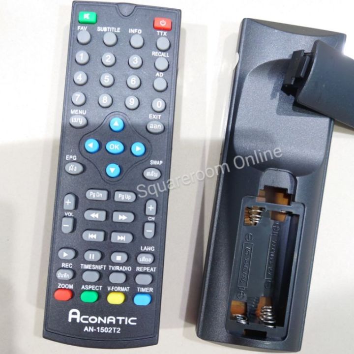 พร้อมส่ง-รีโมทกล่องดิจิตอลทีวี-ใช้ได้กับรุ่น-aconatic-357t2-an-1502t2-an-lt4902-รีโมท-รีโมททีวี-รีโมทแอร์-รีโมด