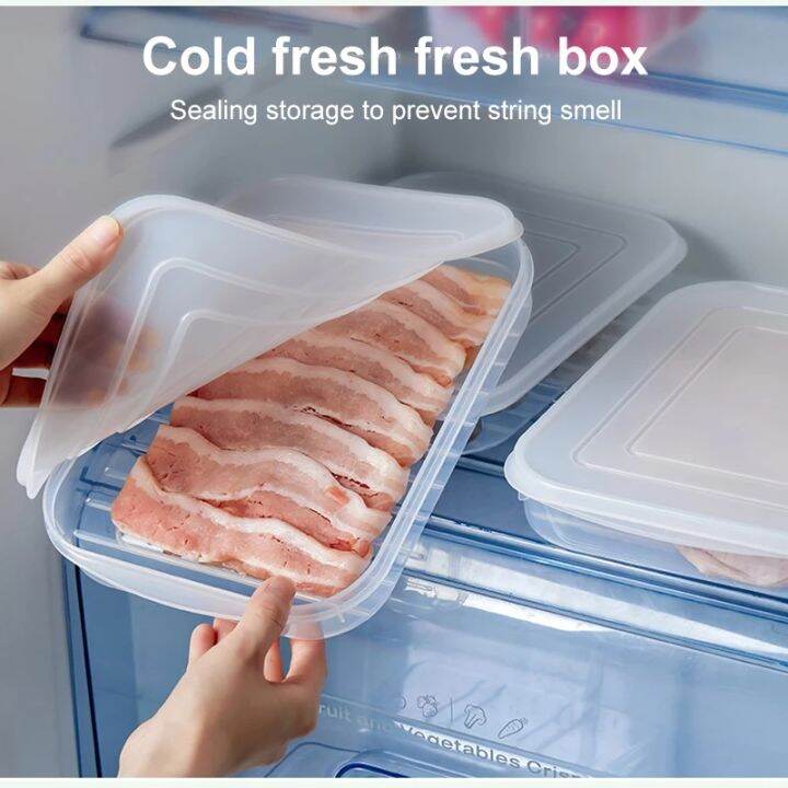 Kitchen Food Storage Box Transparent PE Soft Cover Refrigerator Fresh