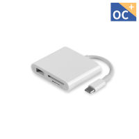 Type-C เลี้ยว USB3.0 สามในหนึ่งเดียว HUB สำหรับ ข้าวฟ่าง แอปเปิ้ล SDTF OTG เครื่องอ่านบัตร .