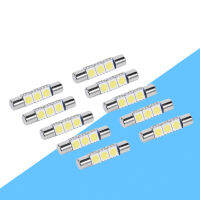 10ชิ้น3-SMD 29-30มม. 6641ฟิวส์หลอดไฟ LED แสงกระจกเงาโคมไฟกระบังแสงสีขาว