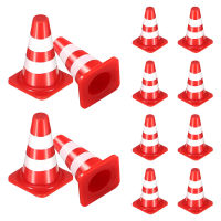 Creamnin 50pcs mini roadblocks พลาสติกการจราจรกรวยการจราจรขนาดเล็กสัญญาณการจราจรกรวยความปลอดภัยจำลองสำหรับเด็ก