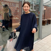 พร้อมส่ง ? pleated blue dress C2545 มินิเดรสสั้น มินิเดรสสั้นอัดพลีท มี 2 สี ฟ้า น้ำเงิน