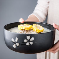 1.8L Large Size Ceramic Soup Bowl for Salad, Cereal, Noodle, Ramen, Multipurpose Kitchen Bowls Tableware