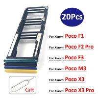 20Pcs/Lot，100% Original Micro Nano SIM Card Holder Tray Slot Holder Adapter Socket For Suitable For Xiaomi Poco X3 F2 Pro M3 F1 +  Eject Pin