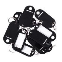 Black Plastic Key Chain / , 10 Pieces - Silver, One Size