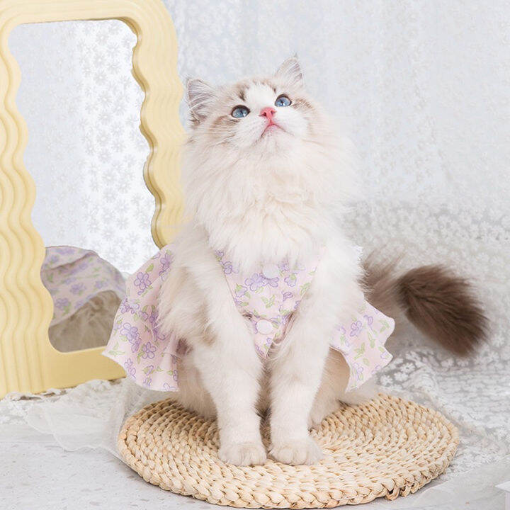 lavender-pet-dress-เดรสสัตว์เลี้ยง-เดรสแมว-ชุดกระโปรงหมา-เสื้อแมว-ชุดสัตว์เลี้ยง