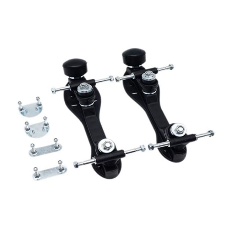 base-four-wheel-two-row-skate-bracket-skate-base-bottom-plate-with-roller-skate-toe-stoppers-270mm