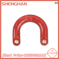 SHENGHAN กระเป๋าสตางค์หูจับกระเป๋าหนัง PU กึ่งวงกลมหูจับกระเป๋าด้วยมือสีบริสุทธิ์กระเป๋าใส่มืออุปกรณ์ทดแทนสำหรับกระเป๋ากระเป๋าคลัทช์ผู้หญิง