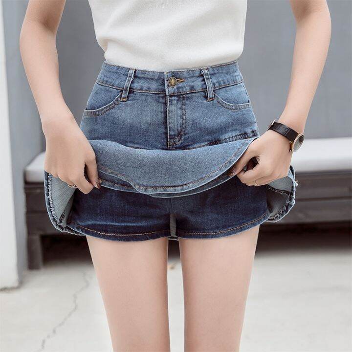 cc-denim-shorts-skirt-2020-streetwear-ladies-short-skirts-jeans-all-match-elastic-gown-saia-female