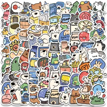 80pcs Cute Cat Stickers for Laptop, Water Bottle, Waterproof Vinyl Sticker Pack for Kids Adult, Kawaii Animal Cartoon Pet Decals for Skateboard, Phone